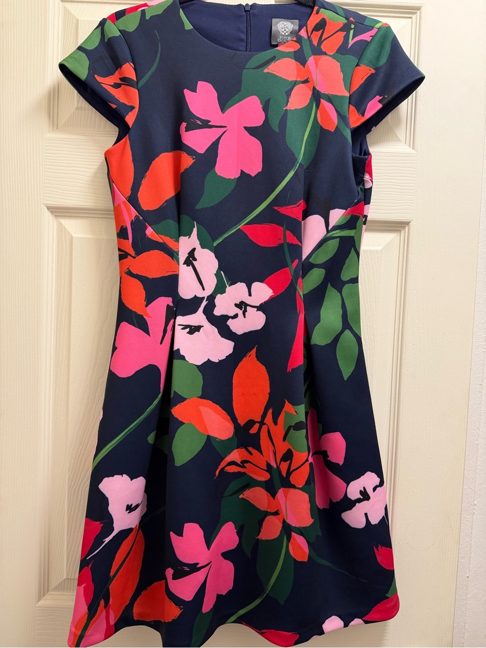 Vince Camuto Navy Fit-and-Flare Dress- BEAUTIFUL CONDITION - Picture 8 of 8